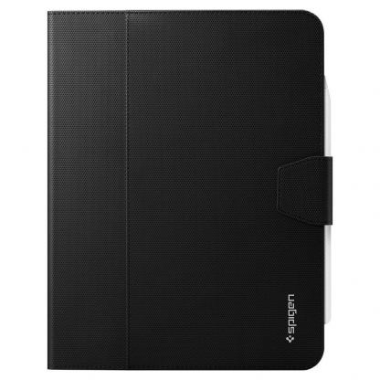 Spigen Liquid Air Folio Case - силиконов (TPU) кейс с висока степен на защита и поставка за iPad Air 4 (2020) (черен) 5