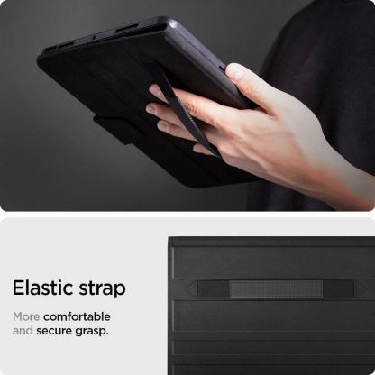 Spigen Liquid Air Folio Case - силиконов (TPU) кейс с висока степен на защита и поставка за iPad Air 4 (2020) (черен) 14