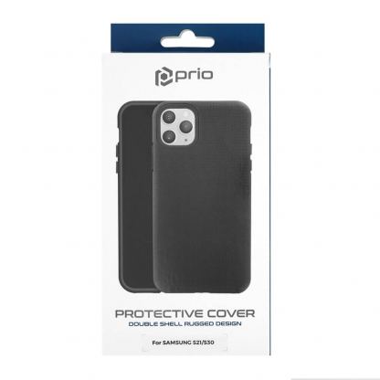 Prio Protective Hybrid Cover - хибриден кейс с най-висока степен на защита за Samsung Galaxy S21 (черен) 2