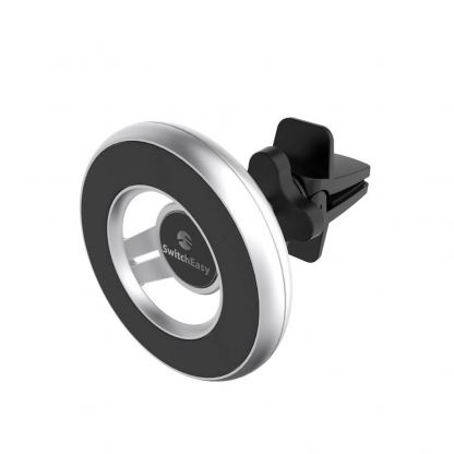 Switcheasy MagMount Car Mount - магнитна поставка за вентилационната решетка на автомобил за iPhone 12 (сребрист) 4