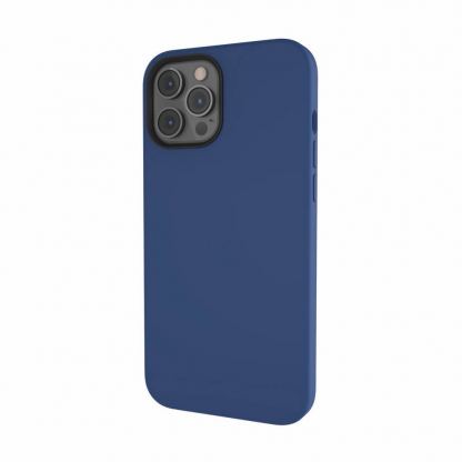 SwitchEasy MagSkin Case - тънък силиконов кейс с вграден магнитен конектор (MagSafe) за iPhone 12, iPhone 12 Pro (син) 3