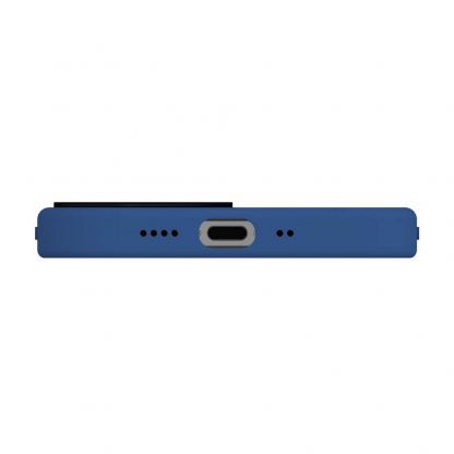 SwitchEasy MagSkin Case - тънък силиконов кейс с вграден магнитен конектор (MagSafe) за iPhone 12, iPhone 12 Pro (син) 5