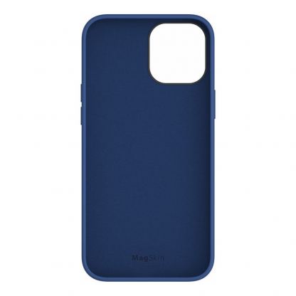 SwitchEasy MagSkin Case - тънък силиконов кейс с вграден магнитен конектор (MagSafe) за iPhone 12, iPhone 12 Pro (син) 7