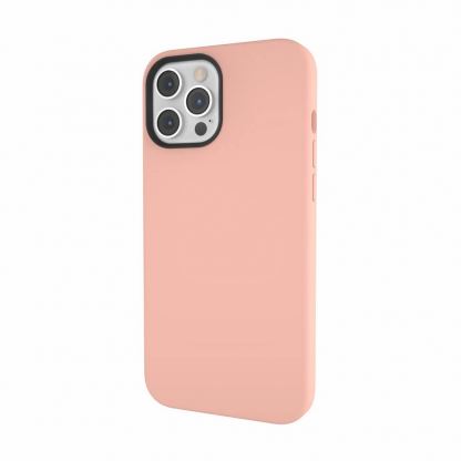 SwitchEasy MagSkin Case - тънък силиконов кейс с вграден магнитен конектор (MagSafe) за iPhone 12, iPhone 12 Pro (розов) 2