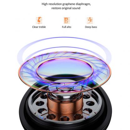 USAMS YJ001 Digital Display Wireless Earphones - безжични Bluetooth слушалки със зареждащ кейс (черен) 8