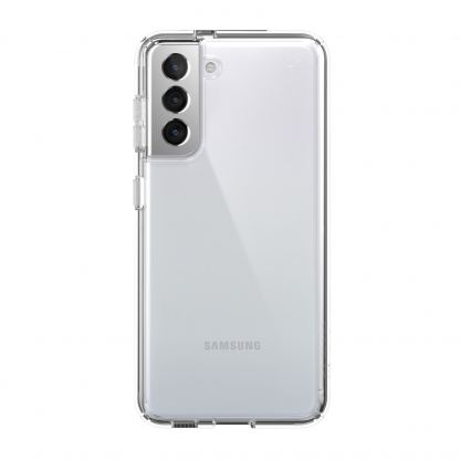 Speck Presidio Perfect Clear Case - удароустойчив хибриден кейс за Samsung Galaxy S21 (прозрачен) 3