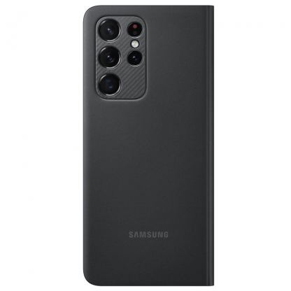 Samsung Clear View Cover EF-ZG998CB - оригинален кейс, през който виждате информация от дисплея за Samsung Galaxy S21 Ultra (черен) 2