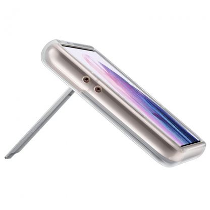 Samsung Clear Standing Cover EF-JG996CT - оригинален удароустойчив хибриден кейс с поставка за Samsung Galaxy S21 Plus (прозрачен) 3