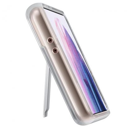 Samsung Clear Standing Cover EF-JG996CT - оригинален удароустойчив хибриден кейс с поставка за Samsung Galaxy S21 Plus (прозрачен) 4