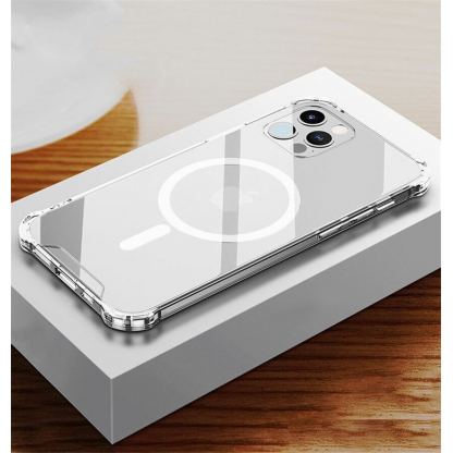 Tel Protect Clear Magnetic Case MagSafe - силиконов (TPU) калъф с MagSafe за iPhone 12 Pro Max (прозрачен)  10