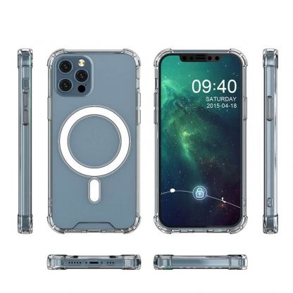 Tel Protect Clear Magnetic Case MagSafe - силиконов (TPU) калъф с MagSafe за iPhone 12 mini (прозрачен)  7