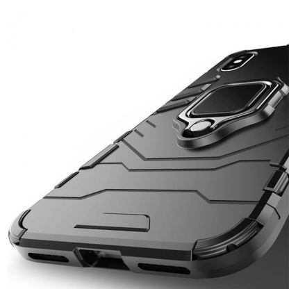 Ring Armor Case - хибриден удароустойчив кейс с пръстен против изпускане за Samsung Galaxy S21 Ultra (черен) 4