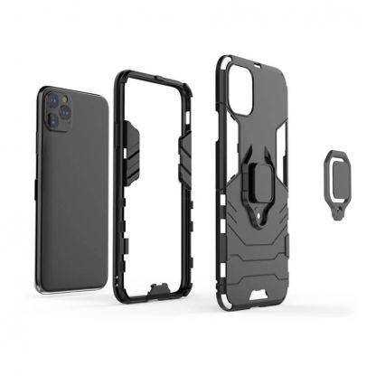Ring Armor Case - хибриден удароустойчив кейс с пръстен против изпускане за Samsung Galaxy S21 (черен) 2