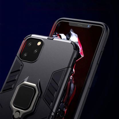 Ring Armor Case - хибриден удароустойчив кейс с пръстен против изпускане за Samsung Galaxy S21 (черен) 7