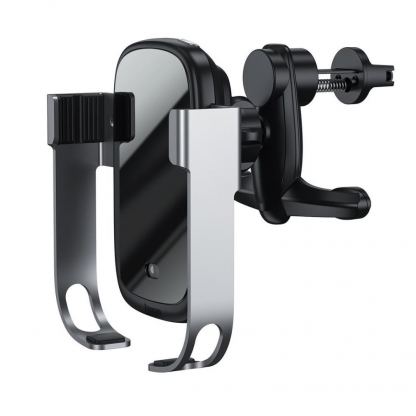 Baseus 5in1 Vehicle Bracket Wireless Charger 10W (WXHW01-B0S) - поставка за радиатора и таблото на кола с безжично зареждане за Qi съвместими смартфони (черен-сребрист) 10