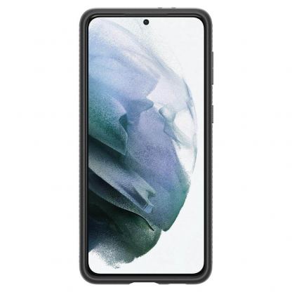 Spigen Liquid Air Case - силиконов (TPU) калъф с висока степен на защита за Samsung Galaxy S21 (черен) 3
