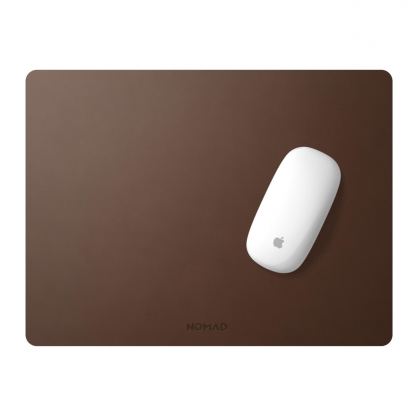 Nomad Mousepad Leather - дизайнерски кожен (естествена кожа) пад за мишка (16 инча) (кафяв) 3