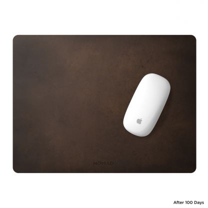 Nomad Mousepad Leather - дизайнерски кожен (естествена кожа) пад за мишка (16 инча) (кафяв) 6