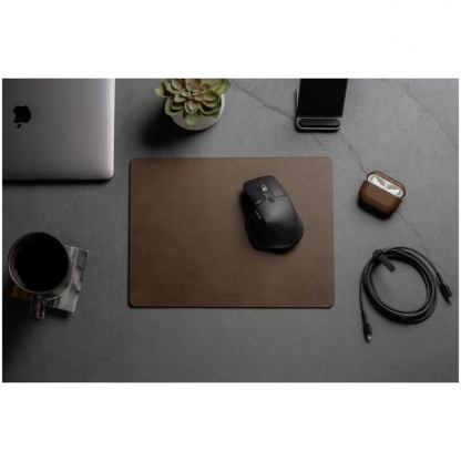 Nomad Mousepad Leather - дизайнерски кожен (естествена кожа) пад за мишка (16 инча) (кафяв) 8