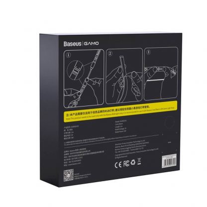 Baseus RGB Colorful Light Strip Extension Pack (DGRGB-01) - удължение за светеща лента с бяла и цветна светлина Baseus GAMO (100 см) (черен) 7