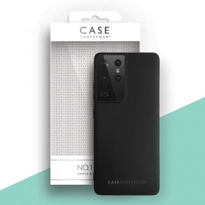Case FortyFour No.1 Case - силиконов (TPU) калъф за Samsung S21 Ultra (черен) 2