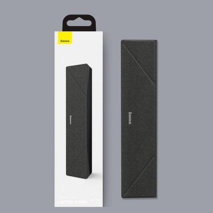 Baseus Ultra Thin Laptop Stand - сгъавема, залепяща се към вашия компютър поставка за MacBook и лаптопи (тъмносив) 15