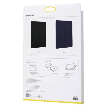 Baseus Simplism Magnetic Leather Case (LTAPIPD-GSM03) - магнитен полиуретанов калъф с поставка за iPad Air 4 (2020) (син) 6