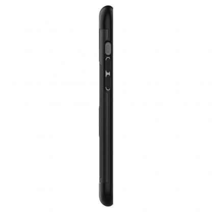 Spigen Slim Armor CS Case - хибриден кейс с отделение за кр. карти и най-висока степен на защита за iPhone 12, iPhone 12 Pro (черен) 8