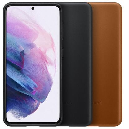 Samsung Leather Cover EF-VG991LB - оригинален кожен кейс (естествена кожа) за Samsung Galaxy S21 (черен) 4