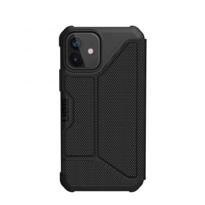 Urban Armor Gear Metropolis Fiber Armor Armortex Case - удароустойчив хибриден кейс, тип портфейл за iPhone 12, iPhone 12 Pro (черен) 3