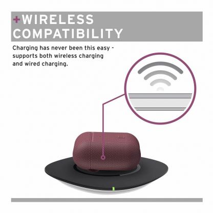 Urban Armor Gear Soft Touch U Silicone Case - удароустойчив силиконов калъф с карабинер за Apple Airpods и Apple Airpods 2 (розов) 9