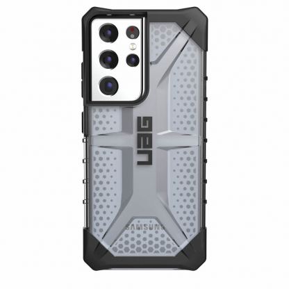 Urban Armor Gear Plasma Case - удароустойчив хибриден кейс за Samsung Galaxy S21 Ultra (сив-прозрачен) 4