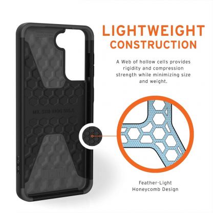 Urban Armor Gear Civilian Case - удароустойчив хибриден кейс за Samsung Galaxy S21 Plus (сребрист) 7