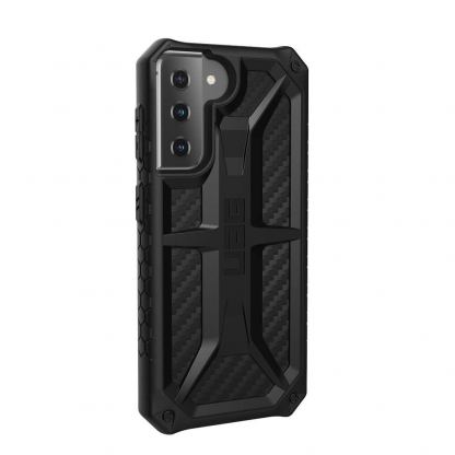 Urban Armor Gear Monarch Case - удароустойчив хибриден кейс за Samsung Galaxy S21 (черен-карбон) 3