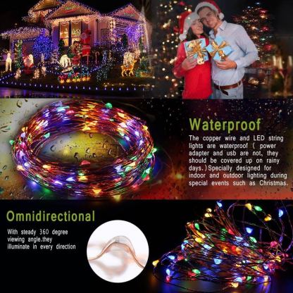 TechRise 1504-STR-LIGHT Led String Lights - 5 метра светеща лента с цветна светлина 2