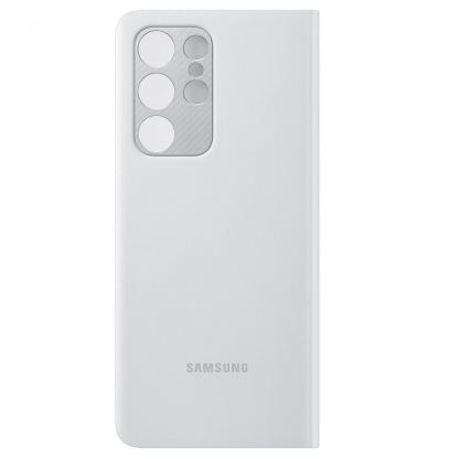 Samsung Clear View Cover EF-ZG998CJ - оригинален кейс, през който виждате информация от дисплея за Samsung Galaxy S21 Ultra (сив) 6