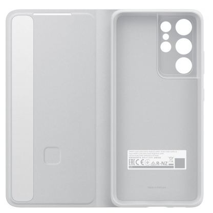 Samsung Clear View Cover EF-ZG998CJ - оригинален кейс, през който виждате информация от дисплея за Samsung Galaxy S21 Ultra (сив) 7