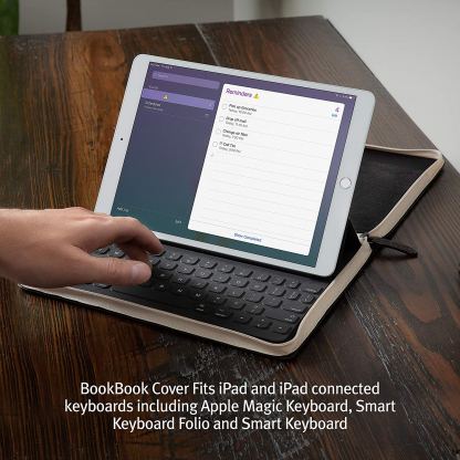TwelveSouth BookBook - уникален кожен калъф с отделение за Apple Pencil за iPad Pro 11 (2018) (кафяв) 10