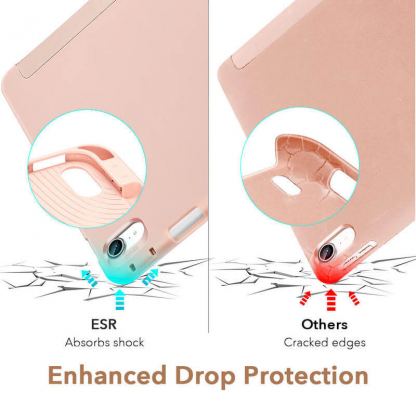 ESR Rebound Pencil Case - полиуретанов калъф с поставка и отделение за Apple Pencil 2 за iPad Air 4 (2020) (черен) 8