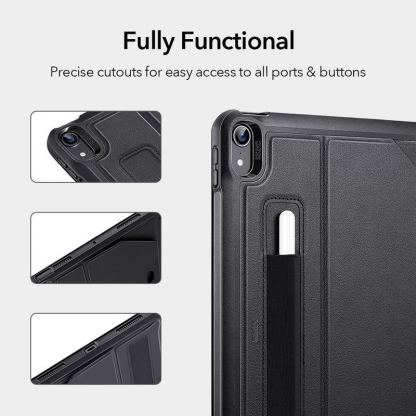 ESR Sentry Stand Case - хибриден удароустойчив кейс с поставка за iPad Air 4 (2020) (черен) 6