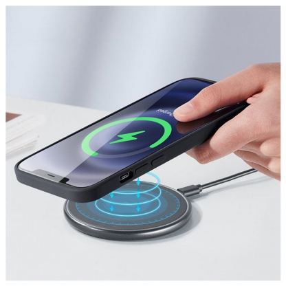 ESR Cloud Halolock Case - силиконов (TPU) калъф с вграден магнитен конектор (MagSafe) за iPhone 12 mini (черен) 4