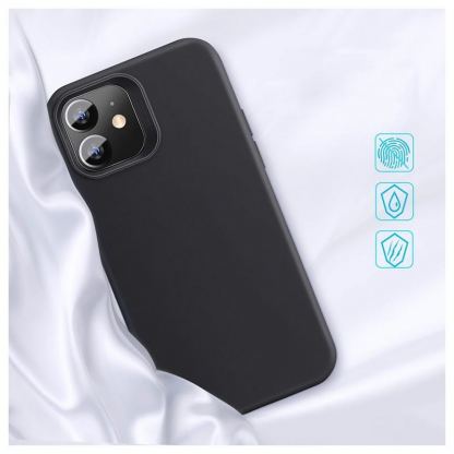 ESR Cloud Halolock Case - силиконов (TPU) калъф с вграден магнитен конектор (MagSafe) за iPhone 12 mini (черен) 6