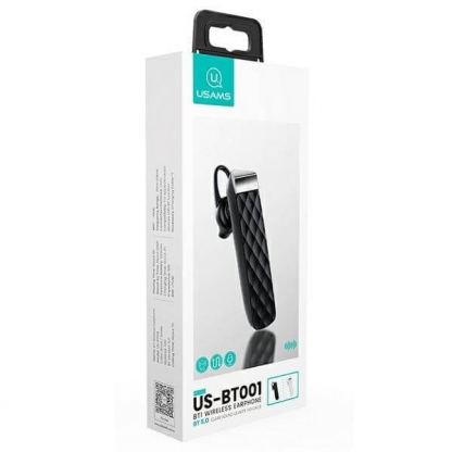 USAMS BT1 Wireless Headset  - безжична Bluetooth слушалка за мобилни устройства (черен) 2