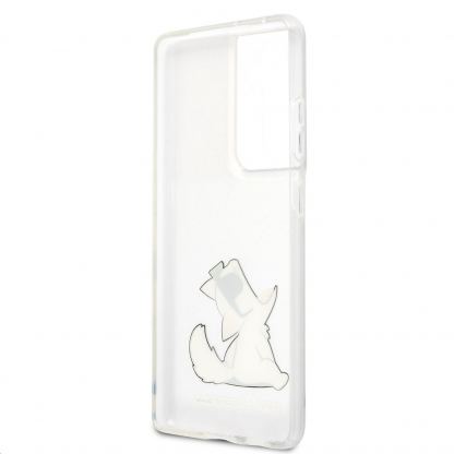 Karl Lagerfeld Choupette Fun Case - дизайнерски кейс с висока защита за Samsung Galaxy S21 Ultra (прозрачен)  4
