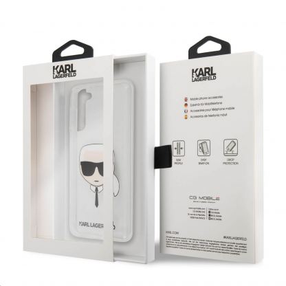 Karl Lagerfeld Head Cover - дизайнерски кейс с висока защита за Samsung Galaxy S21 Plus (прозрачен)  6