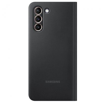 Samsung LED View Cover EF-NG991PB - оригинален калъф през който виждате информация от дисплея за Samsung Galaxy S21 (черен) 2