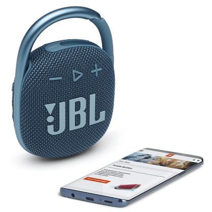 JBL Clip 4 Ultra-Portable Waterproof Speaker - водоустойчив безжичен портативен спийкър (с карабинер) с микрофон за мобилни устройства  (тъмносин) 6