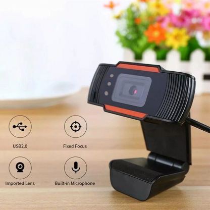 Webcam B7-C2 720p - 720p домашна уеб видеокамера с микрофон (черен) 3