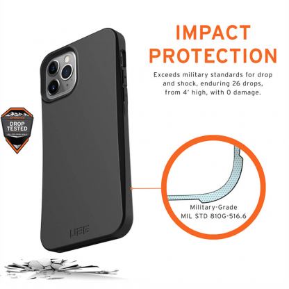 Urban Armor Gear Biodegradable Outback Case - удароустойчив рециклируем кейс за iPhone 11 Pro (черен) (фабричен дефект) 6