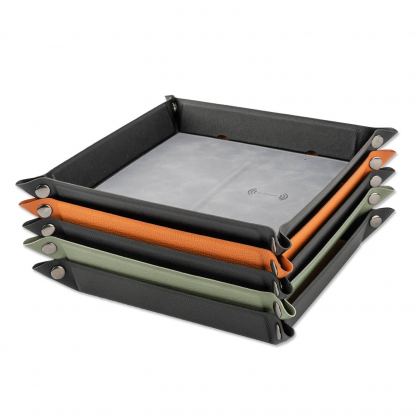 4smarts Pocket Tray Organizer, 15W - настолен органайзер с поставка (пад) за безжично зареждане за Qi съвместими устройства (кафяв) 8